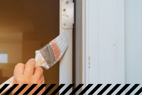 Door Painting: Indoor Paneled Door Painting